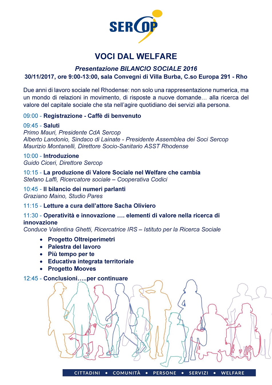 programma PRESENTAZIONE BILANCIO SOCIALE 2015/2016