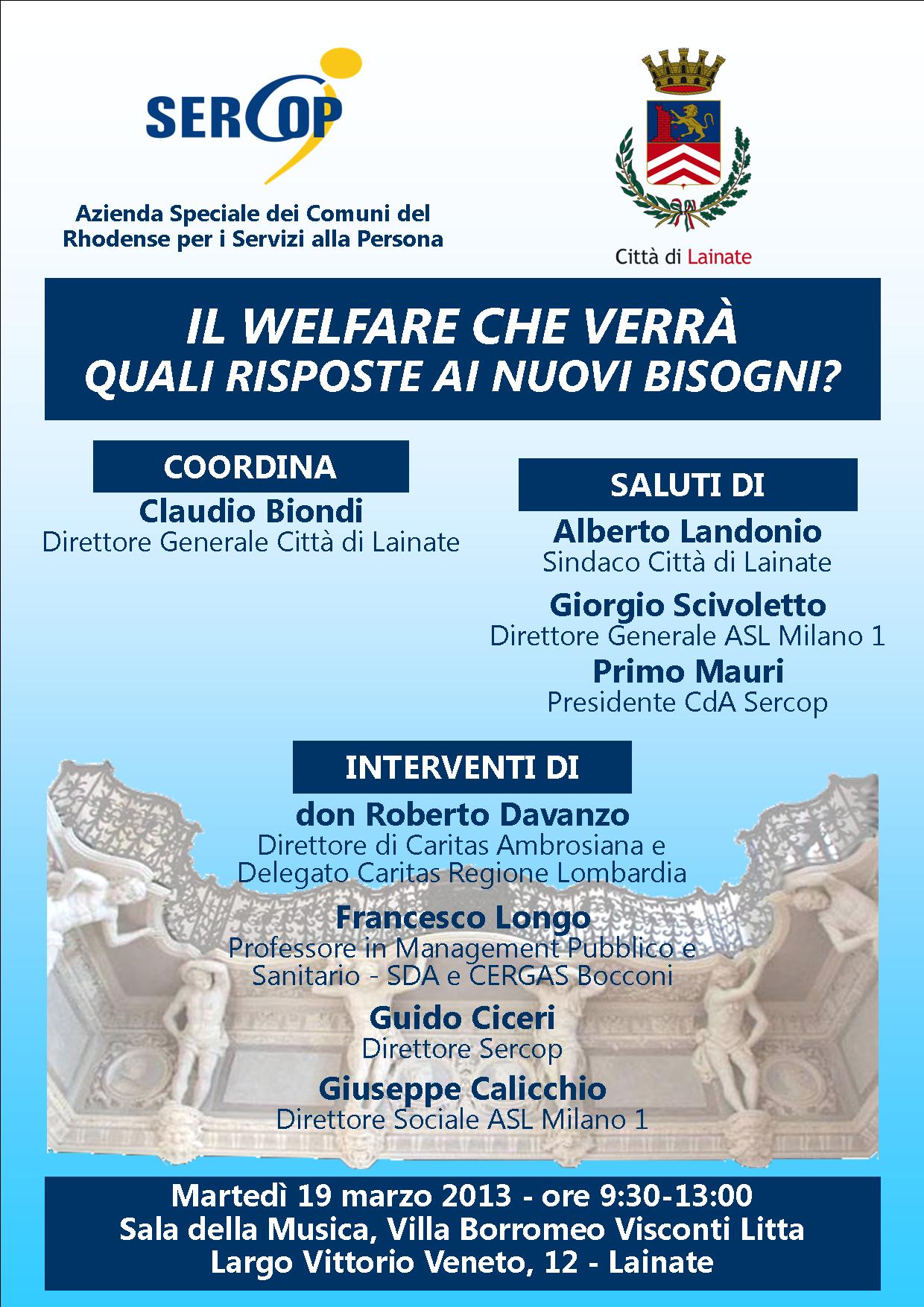 invito al convegno IL WELFARE CHE VERRà