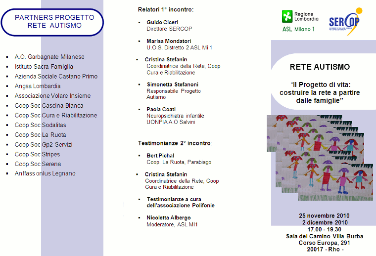 volantino Rete Autismo 1a pagina